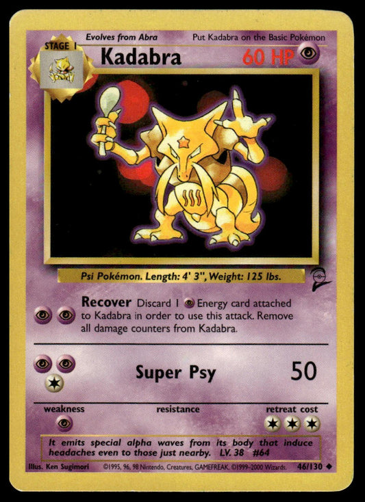 Pokemon TCG Kadabra #046/130 Base Set 2