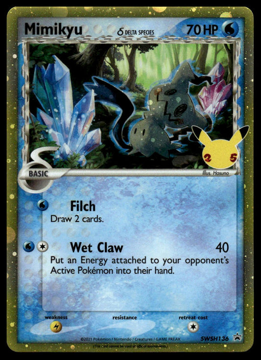 Pokemon TCG Mimikyu (Delta Species) #SWSH136 SWSH: Sword & Shield Promo Cards