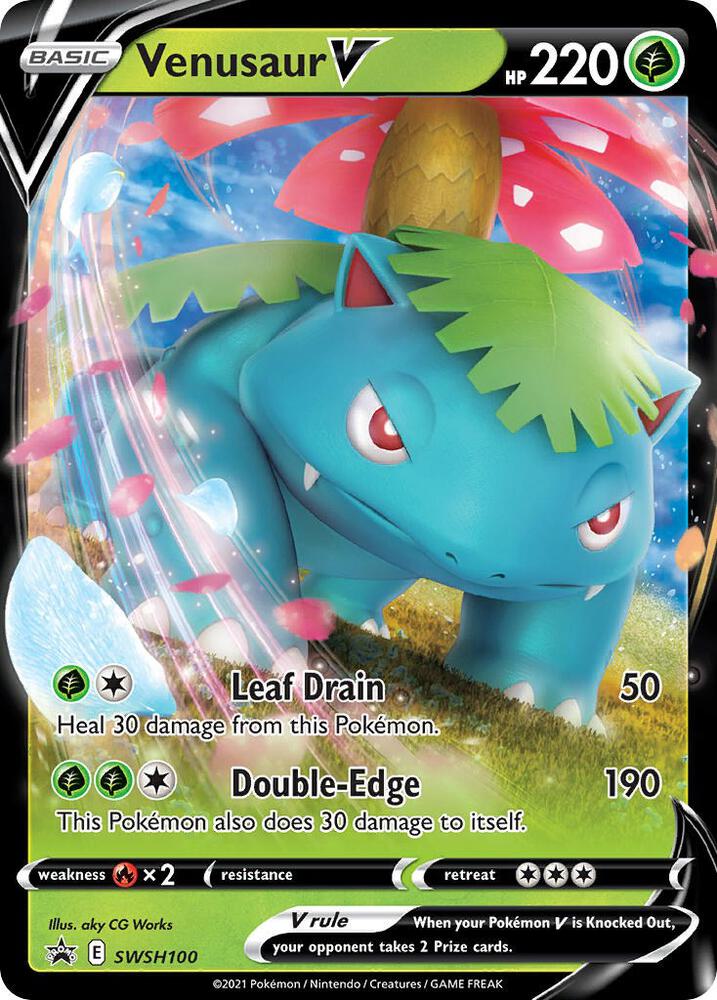 Pokemon Venusaur V SWSH100 SWSH Black Star Promos