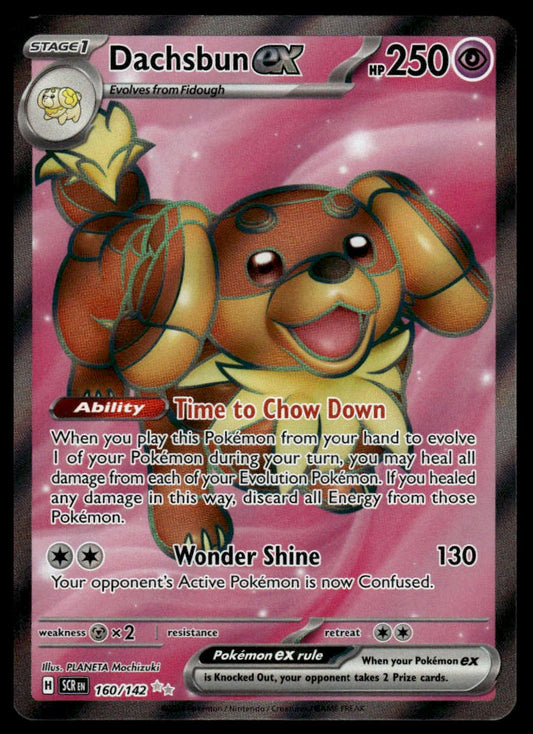 Pokemon TCG Dachsbun ex #160/142 SV07: Stellar Crown