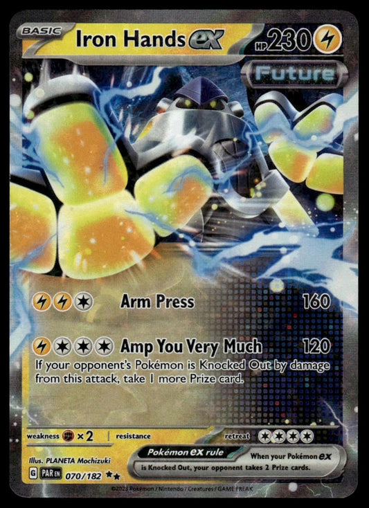 Pokemon TCG Iron Hands ex #070/182 SV04: Paradox Rift