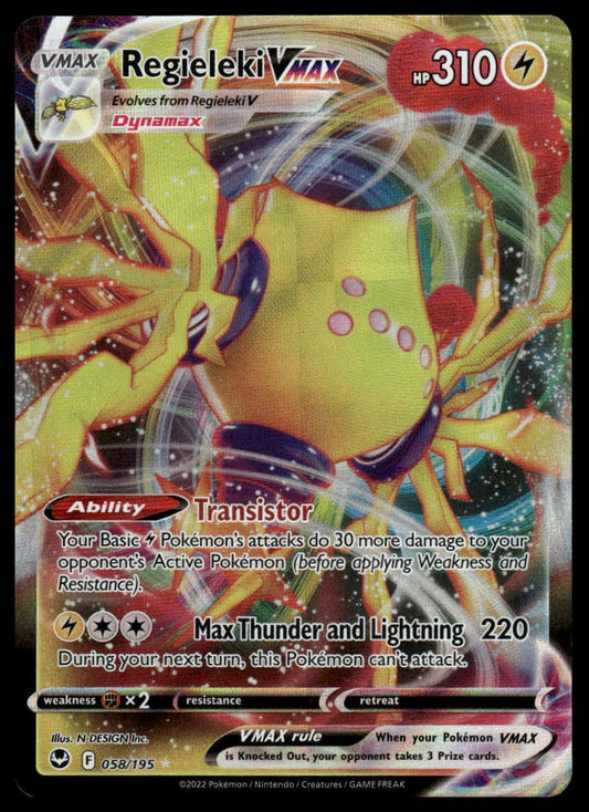Pokemon TCG Regieleki VMAX #058/195 SWSH12: Silver Tempest