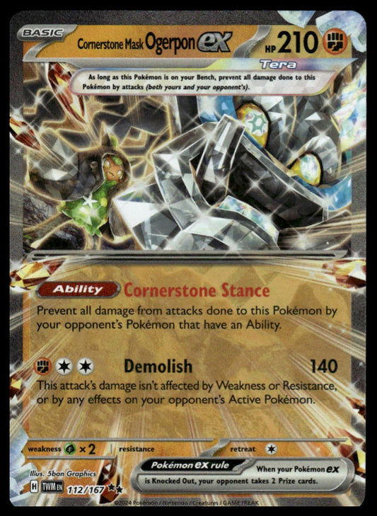 Pokemon TCG Cornerstone Mask Ogerpon ex #112/167 SV06: Twilight Masquerade