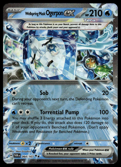 Pokemon TCG Wellspring Mask Ogerpon ex #064/167 SV06: Twilight Masquerade