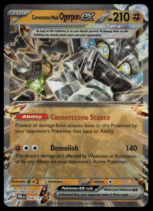Pokemon TCG Cornerstone Mask Ogerpon ex #058/131 SV: Prismatic Evolutions