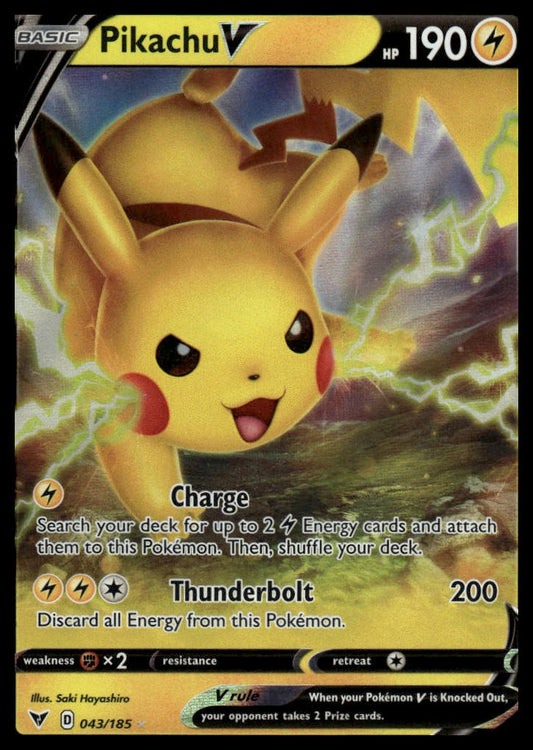 Pokemon TCG Pikachu V #043/185 SWSH04: Vivid Voltage