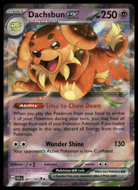 Pokemon TCG Dachsbun ex #067/142 SV07: Stellar Crown