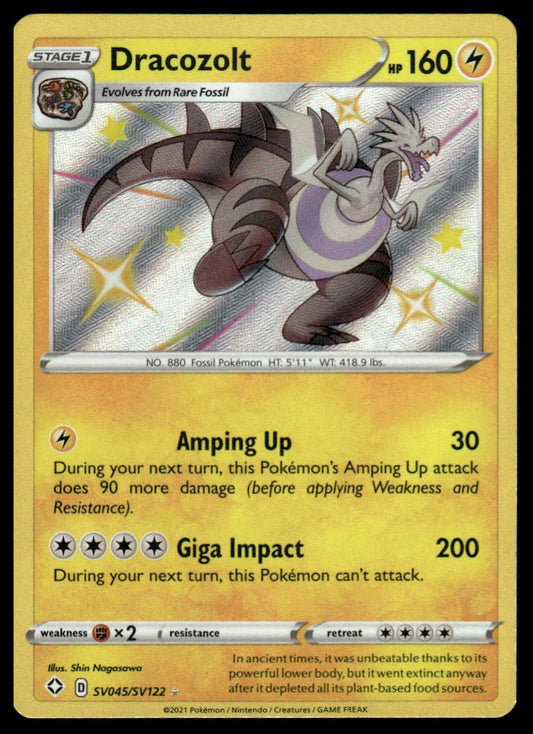 Pokemon TCG Dracozolt #SV045/SV122 Shining Fates: Shiny Vault