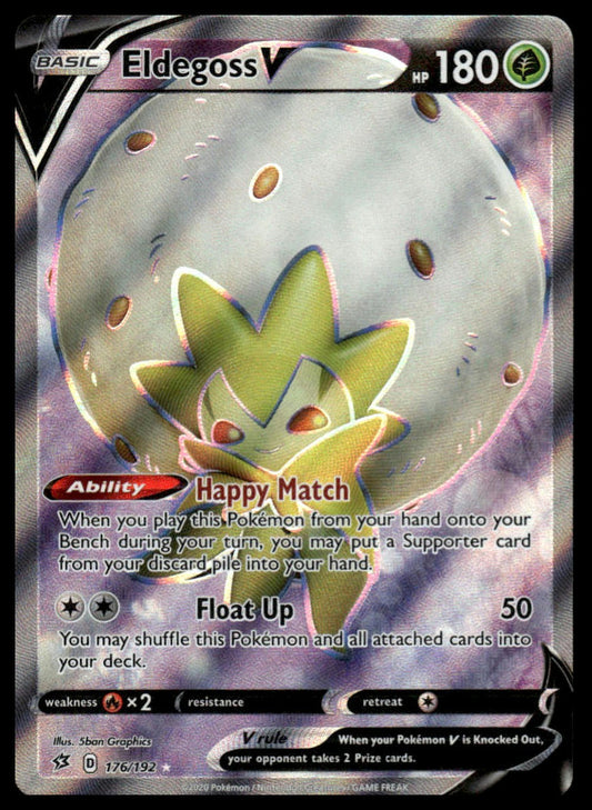 Pokemon TCG Eldegoss V (Full Art) #176/192 SWSH02: Rebel Clash