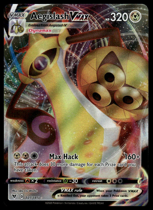 Pokemon TCG Aegislash VMAX #127/185 SWSH04: Vivid Voltage