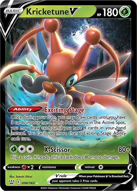 Pokemon Kricketune V 6/163 Battle Styles