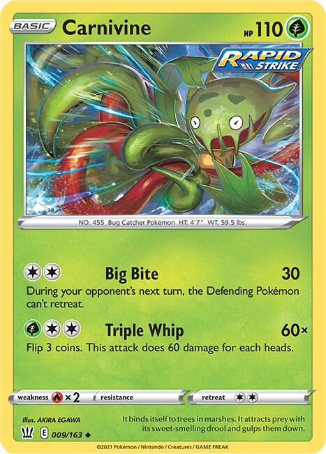 Pokemon Carnivine 9/163 Battle Styles