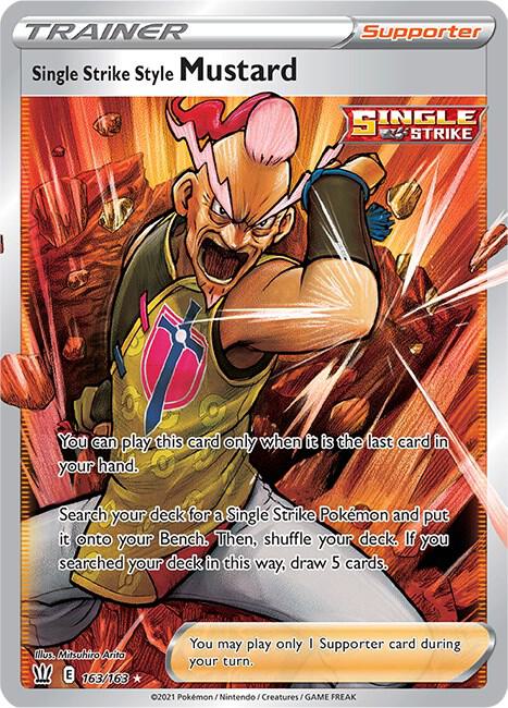 Pokemon Single Strike Style Mustard 163/163 Battle Styles