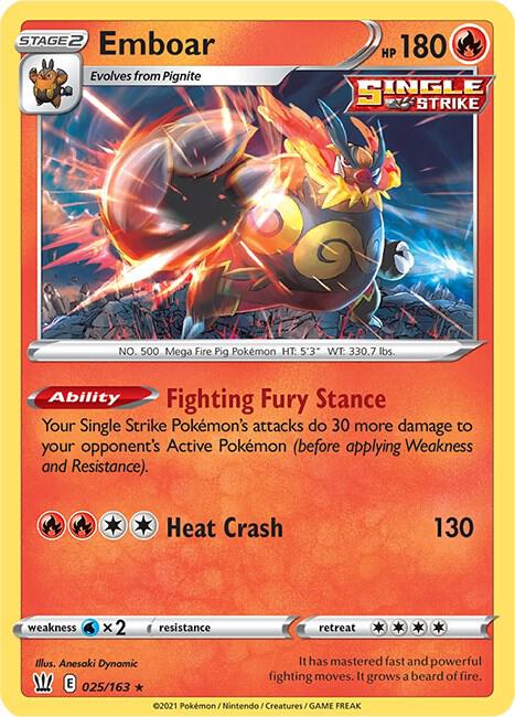 Pokemon Emboar 25/163 Battle Styles