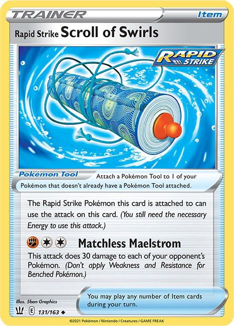 Pokemon Rapid Strike Scroll of Swirls 131/163 Battle Styles
