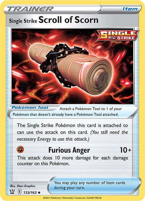 Pokemon Single Strike Scroll of Scorn 133/163 Battle Styles