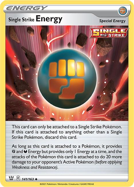 Pokemon Single Strike Energy 141/163 Battle Styles
