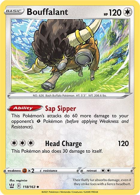 Pokemon Bouffalant 118/163 Battle Styles