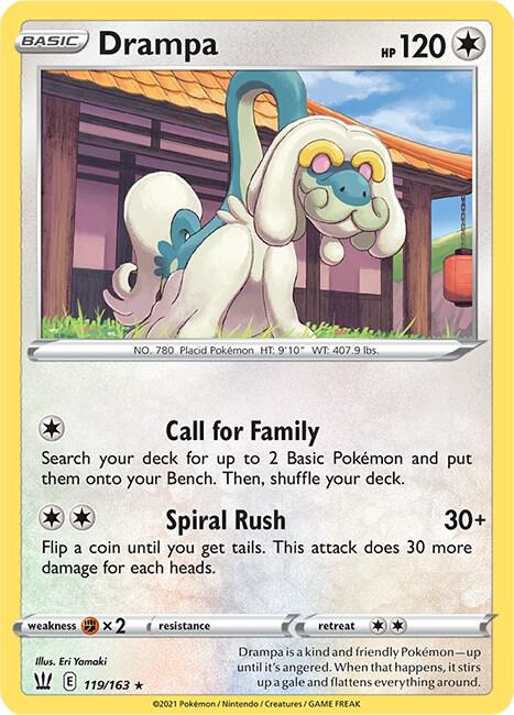 Pokemon Drampa 119/163 Battle Styles