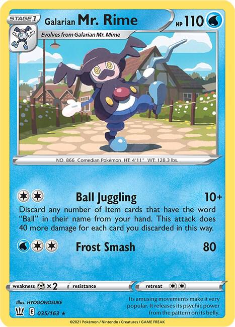 Pokemon Galarian Mr. Rime 35/163 Battle Styles