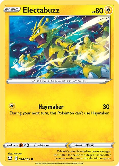 Pokemon Electabuzz 44/163 Battle Styles