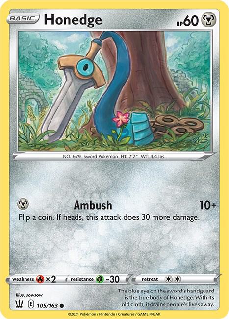 Pokemon Honedge 105/163 Battle Styles