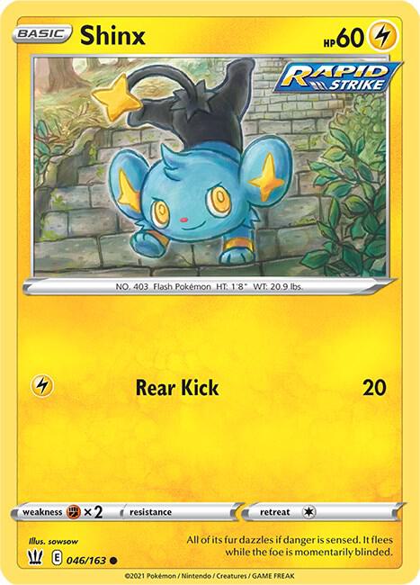 Pokemon Shinx 46/163 Battle Styles