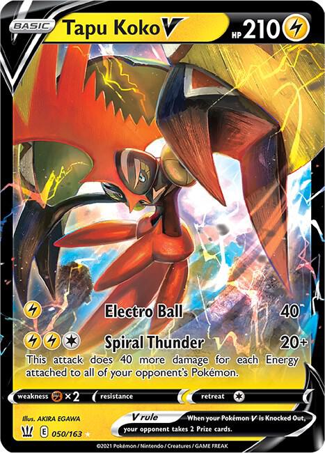 Pokemon Tapu Koko V 50/163 Battle Styles