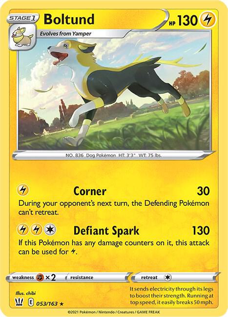 Pokemon Boltund 53/163 Battle Styles