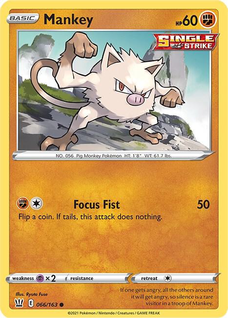 Pokemon Mankey 66/163 Battle Styles