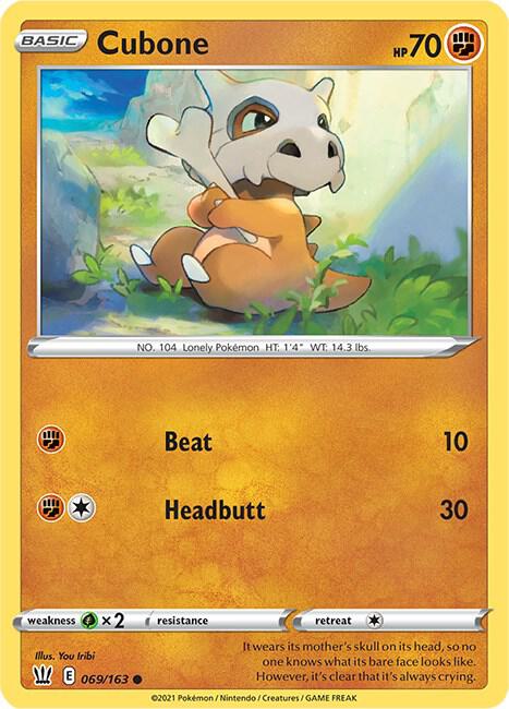 Pokemon Cubone 69/163 Battle Styles