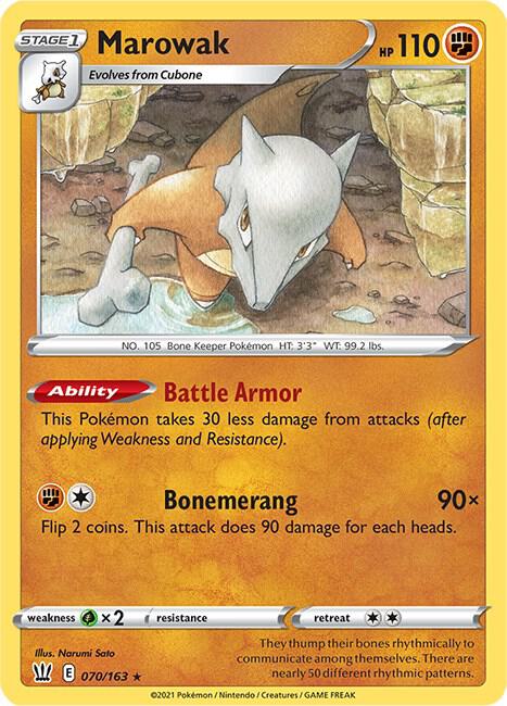 Pokemon Marowak 70/163 Battle Styles
