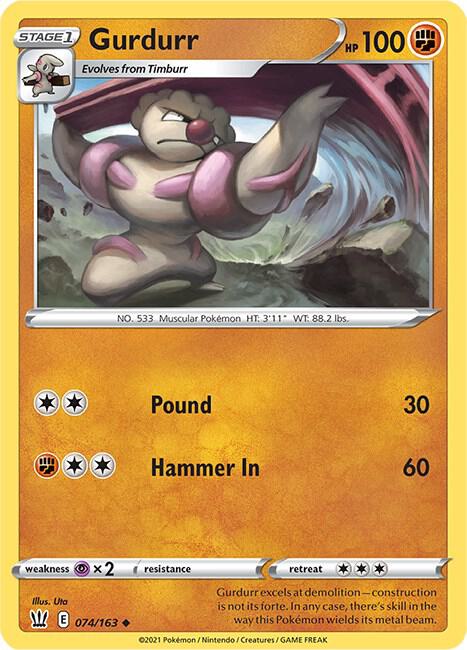 Pokemon Gurdurr 74/163 Battle Styles