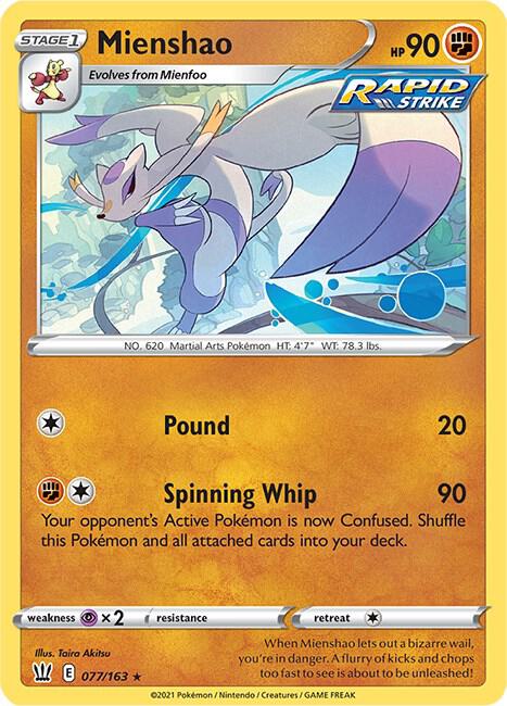 Pokemon Mienshao 77/163 Battle Styles