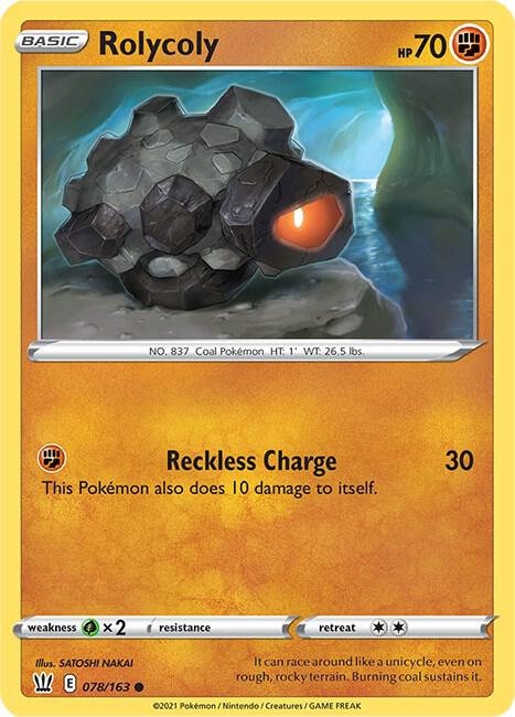 Pokemon Rolycoly 78/163 Battle Styles