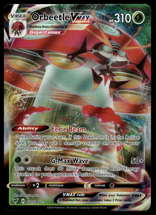 Pokemon TCG Orbeetle VMAX #021/185 SWSH04: Vivid Voltage