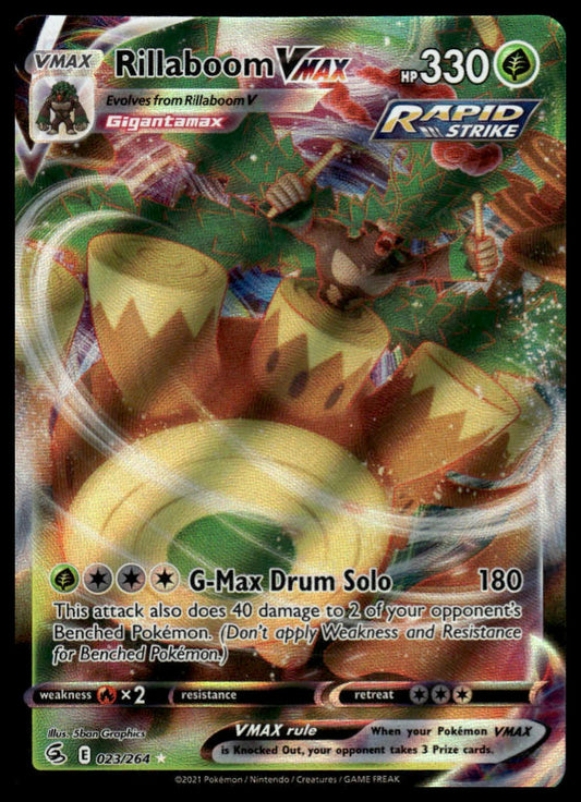 Pokemon TCG Rillaboom VMAX #023/264 SWSH08: Fusion Strike