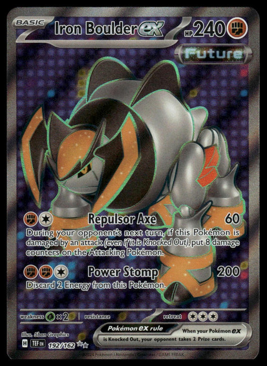 Pokemon TCG Iron Boulder ex #192/162 SV05: Temporal Forces