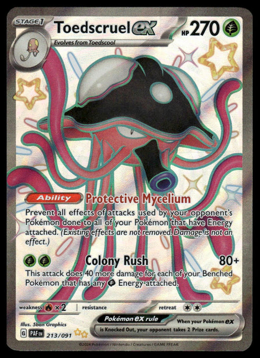 Pokemon TCG Toedscruel ex #213/091 SV: Paldean Fates