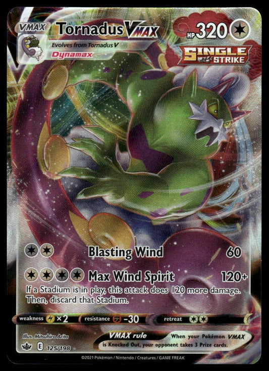 Pokemon TCG Tornadus VMAX #125/198 SWSH06: Chilling Reign