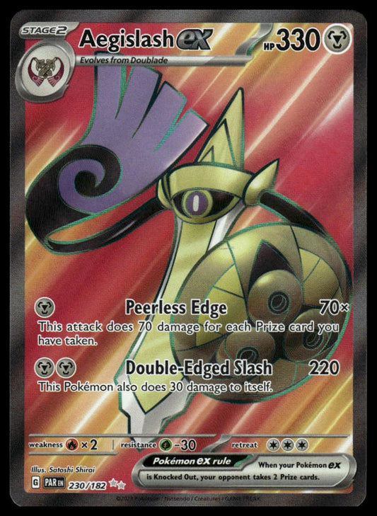 Pokemon TCG Aegislash ex #230/182 SV04: Paradox Rift