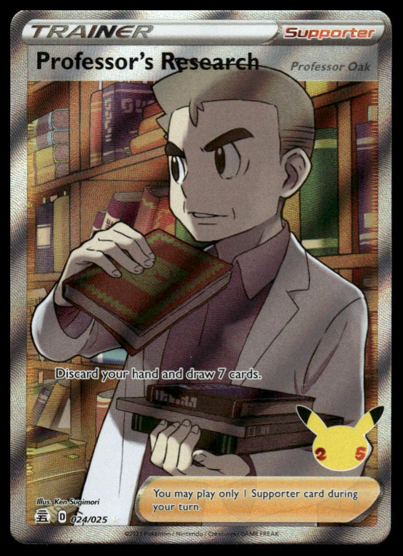 Pokemon TCG Professor's Research (Full Art) #024/025 Celebrations