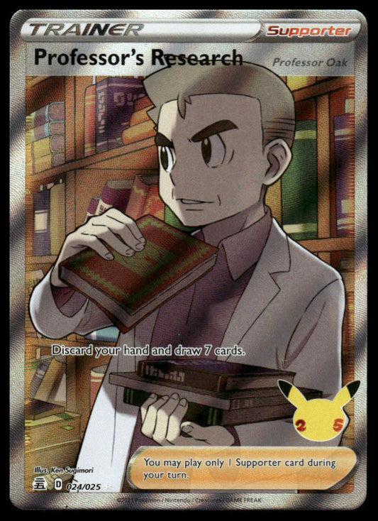 Pokemon TCG Professor's Research (Full Art) #024/025 Celebrations