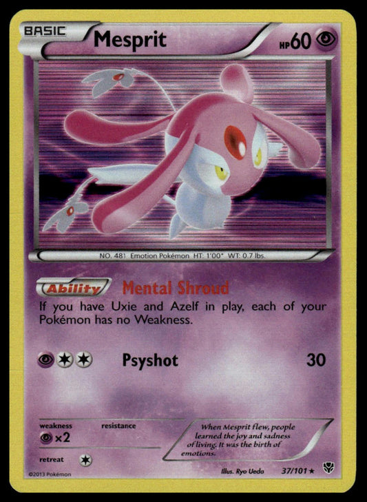 Pokemon TCG Mesprit #37/101 Plasma Blast