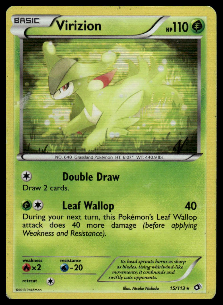 Pokemon TCG Virizion #15/113 Legendary Treasures