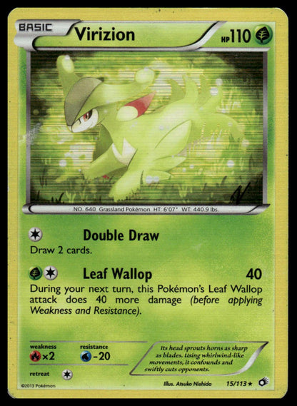 Pokemon TCG Virizion #15/113 Legendary Treasures