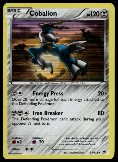 Pokemon TCG Cobalion #91/113 Legendary Treasures