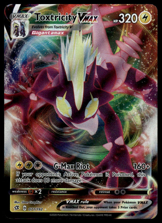 Pokemon TCG Toxtricity VMAX #071/192 SWSH02: Rebel Clash