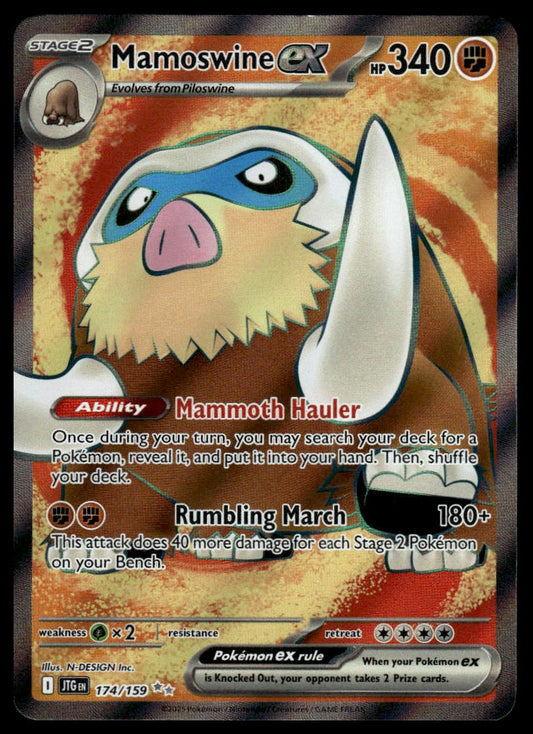 Pokemon TCG Mamoswine ex #174/159 SV09: Journey Together