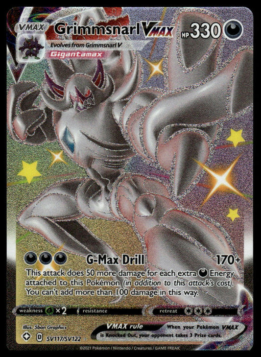 Pokemon TCG Grimmsnarl VMAX #SV117/SV122 Shining Fates: Shiny Vault